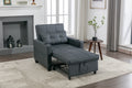 Futon Chair Bed Convertible Chair 3 In 1 Pull Out Sleeper Chair Beds With Usb Ports, Wear Resistant And Anti Scratch, Armchair Bed Sleeper For Living Room Black Leather Black Foam Leather 1 Seat