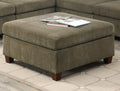 Living Room Furniture Tan Chenille Modular Sectional 6Pc Set Corner Sectional Modern Couch 3X Corner Wedge 2X Armless Chairs And 1X Ottoman Plywood Tan Chenille Wood Primary Living Space Cushion Back Contemporary,Modern Modular Chenille 6 Seat