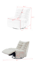 Lazy Chairrotatable Modern Lounge With A Side Pocket, Leisure Upholstered Sofa Chairreading Chair For Small Space Yellow Velvet