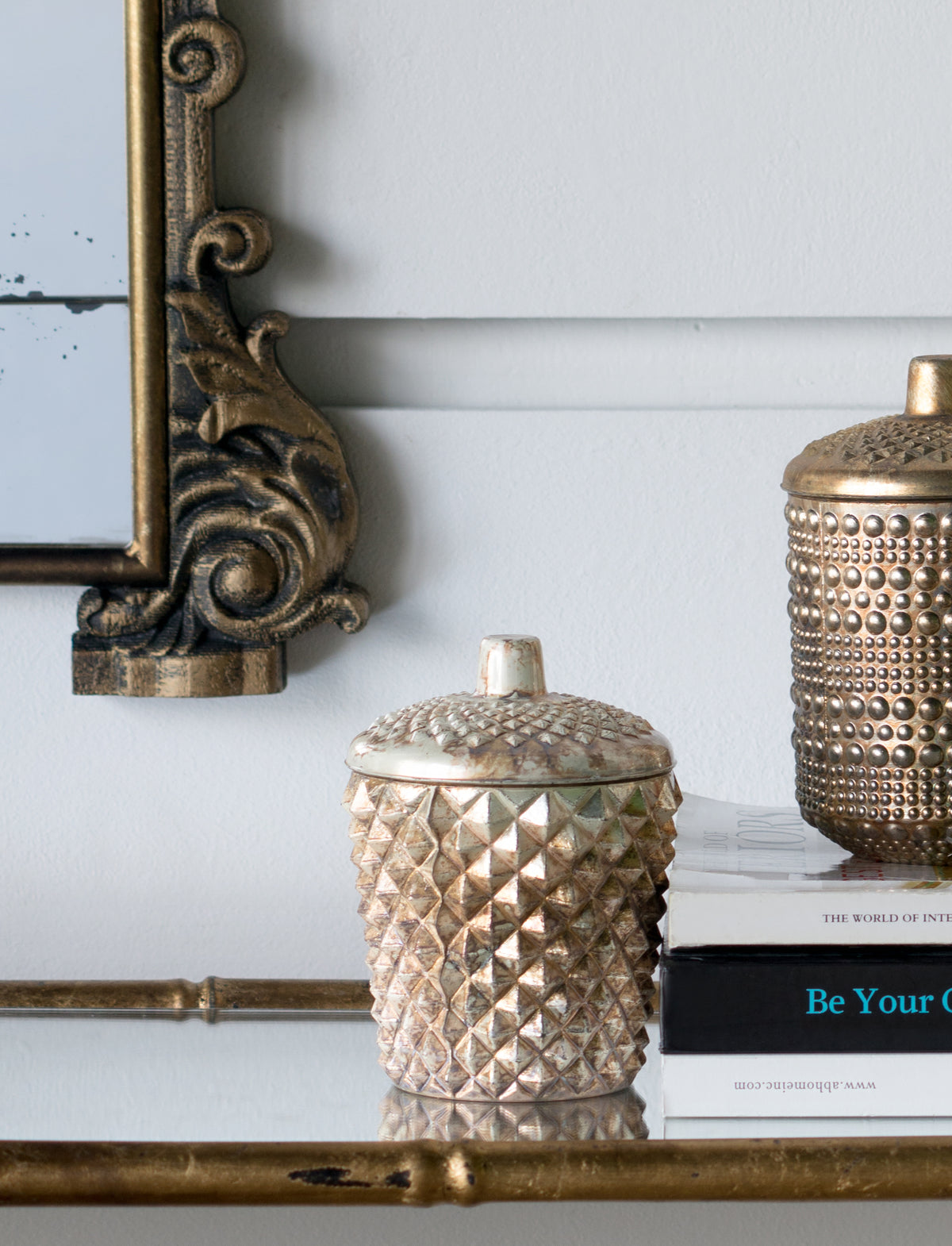 Natural Soy Wax Candles For Women, Jar Candles For Bedroom Bathroom Living Room Silver Glass