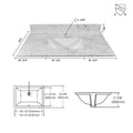 37Inch Bathroom Vanity Top Stone Carrara White Style Tops With Rectangle Undermount Ceramic Sink And Single Faucet Hole Colorful Stone