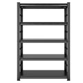 Storage Shelves 5 Tier Heavy Duty Metal Shelving Unit Adjustable Shelving Units And Storage Rack Kitchen Garage Shelf H72 * W47.2 * D23.6 5 Dark Gray Standard Vertical Kitchen Open Back Metal