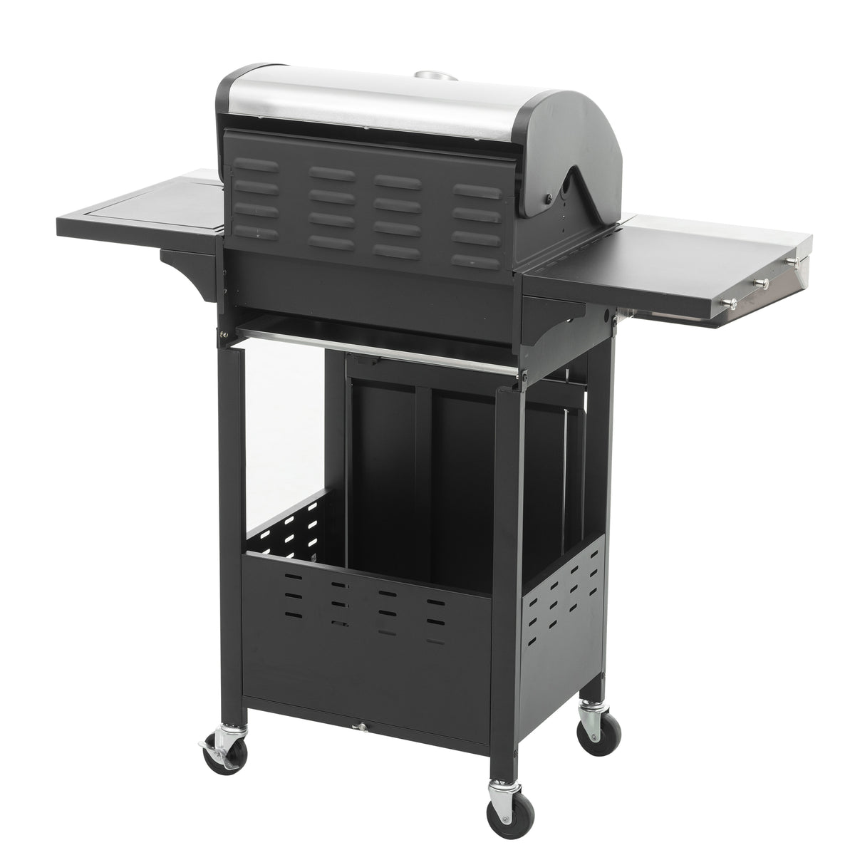 Propane Grill 3 Burner Barbecue Grill Stainless Steel Gas Grill With Side Burner, 37,000 Btu Outdoor Cooking, Patio, Garden Barbecue Grill, Black And Silver Silver Stainless Steel