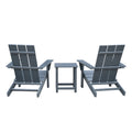 Outdoor Adirondack Chair Set Of 2 And Table Set,Hdpe All Weather Fire Pit Chair, Ergonomic Design Patio Lawn Chair For Outside Deck Garden Backyard Balcony, Grey Dark Grey Uv Resistant Frame Garden & Outdoor Beach,Modern Complete Patio Sets Hdpe