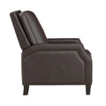 Push Back Reclining Chair Dark Brown Self Reclining Motion Chair 1Pc Cushion Seat Solid Wood Frame Modern Living Room Furniture Dark Brown Primary Living Space Transitional Solid Wood