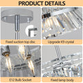 Modern Crystal Chandelier For Living Room Round Cristal Lamp Luxury Home Decor Light Fixture Transparent Modern Crystal