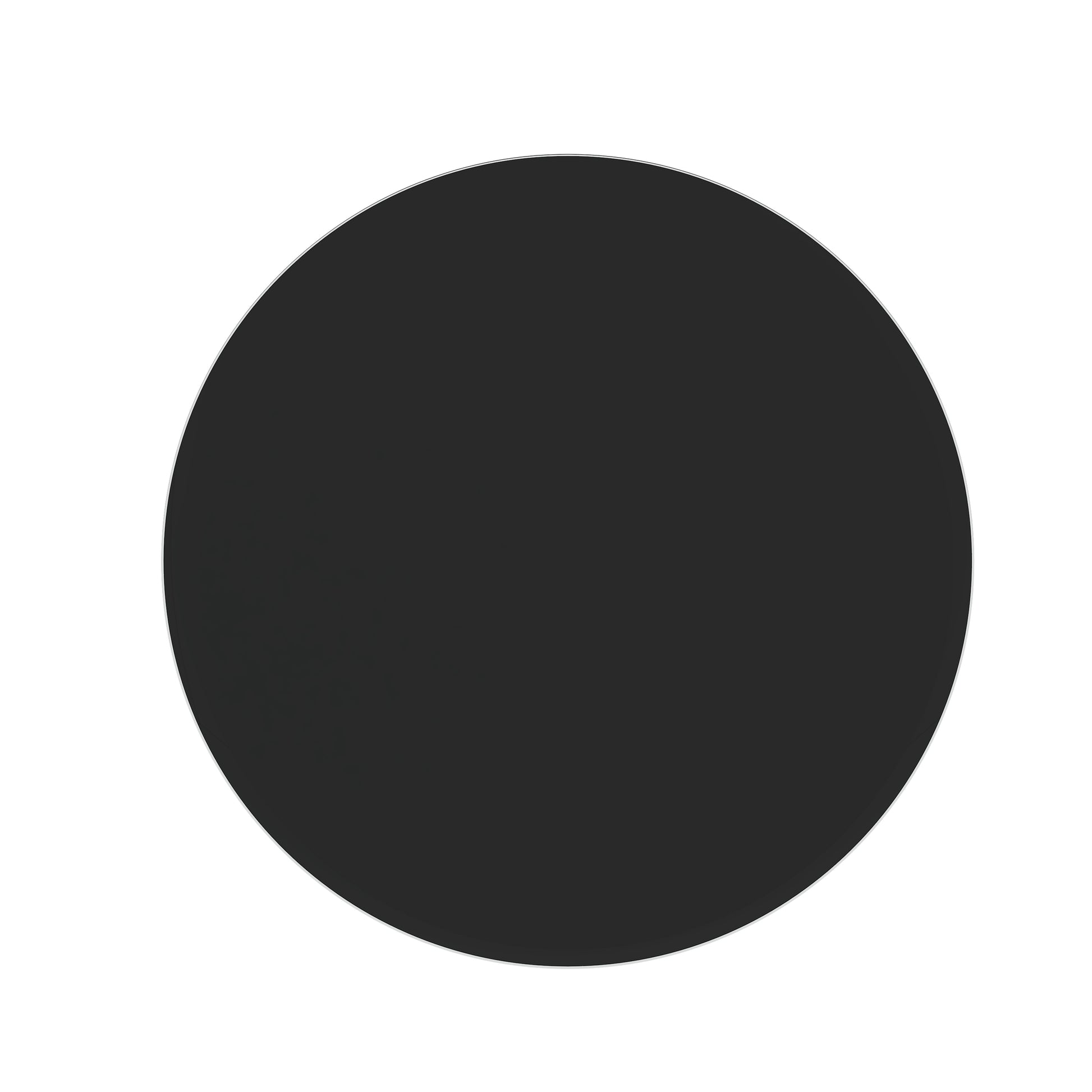 36" Inch Round Tempered Glass Table Top Black Glass 1 2" Inch Thick Beveled Polished Edge Black Tempered Glass