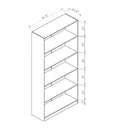 White Bookcase Display, Modern Bookstand With Five Shelves White Particle Board