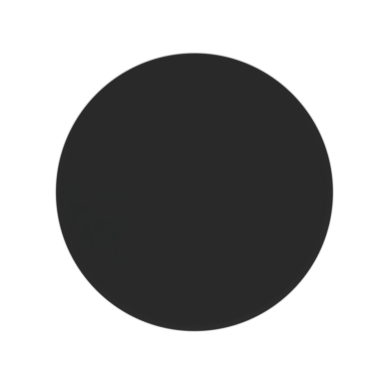 38.6" Inch Round Tempered Glass Table Top Black Glass 2 5" Inch Thick Beveled Polished Edge Black Tempered Glass