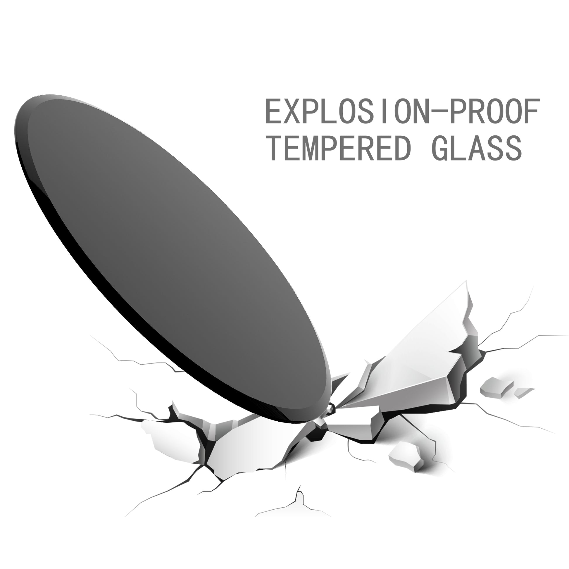 24" Inch Round Tempered Glass Table Top Black Glass 2 5 Inch Thick Beveled Polished Edge Black Tempered Glass