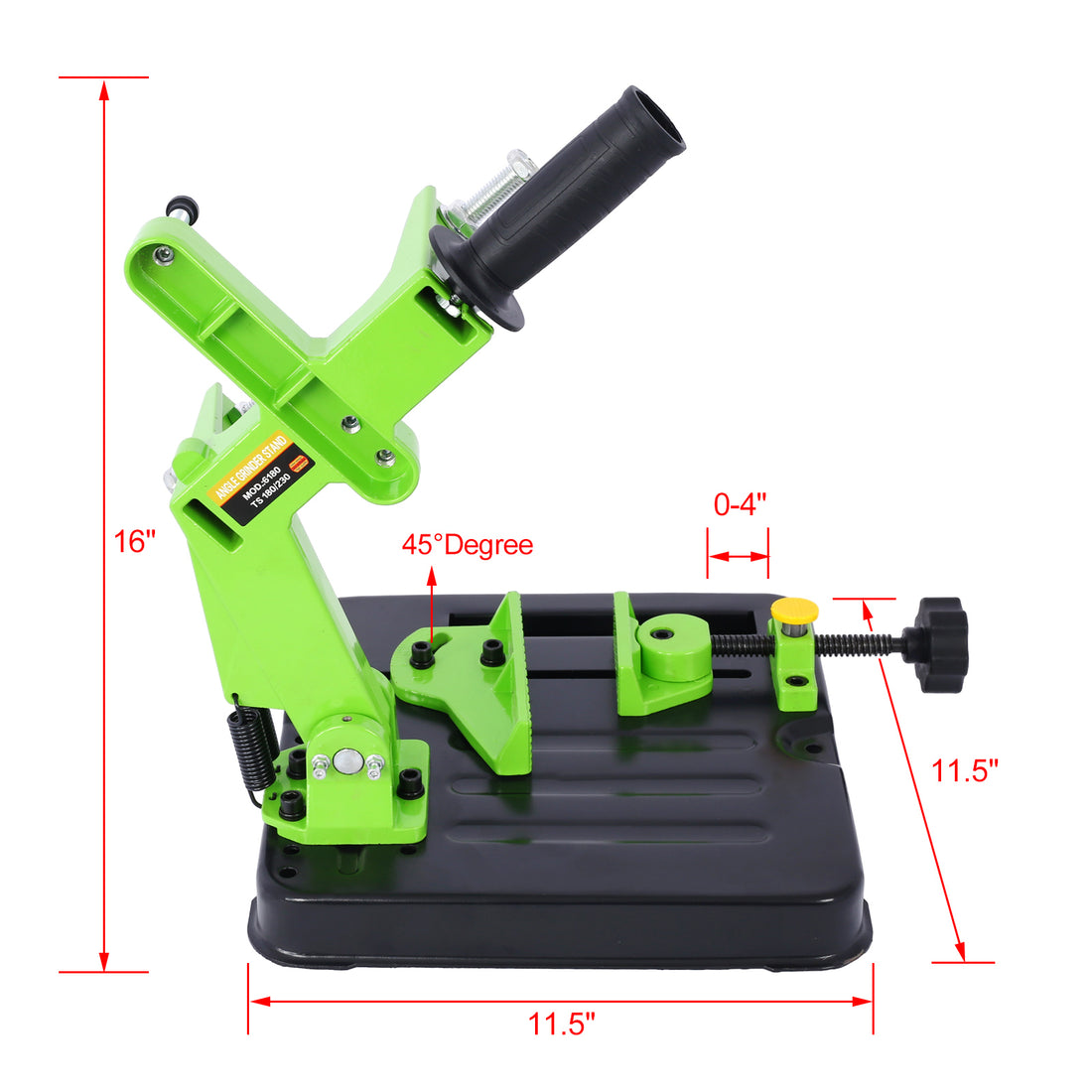 Angle Grinder Fixed Universal Bracket Table Saw Multifunctional Desktop Pull Rodangle Grinding Machine Stand For 150Mm,180Mm, 230 Mmangle Grinder Metalworking Green Metal