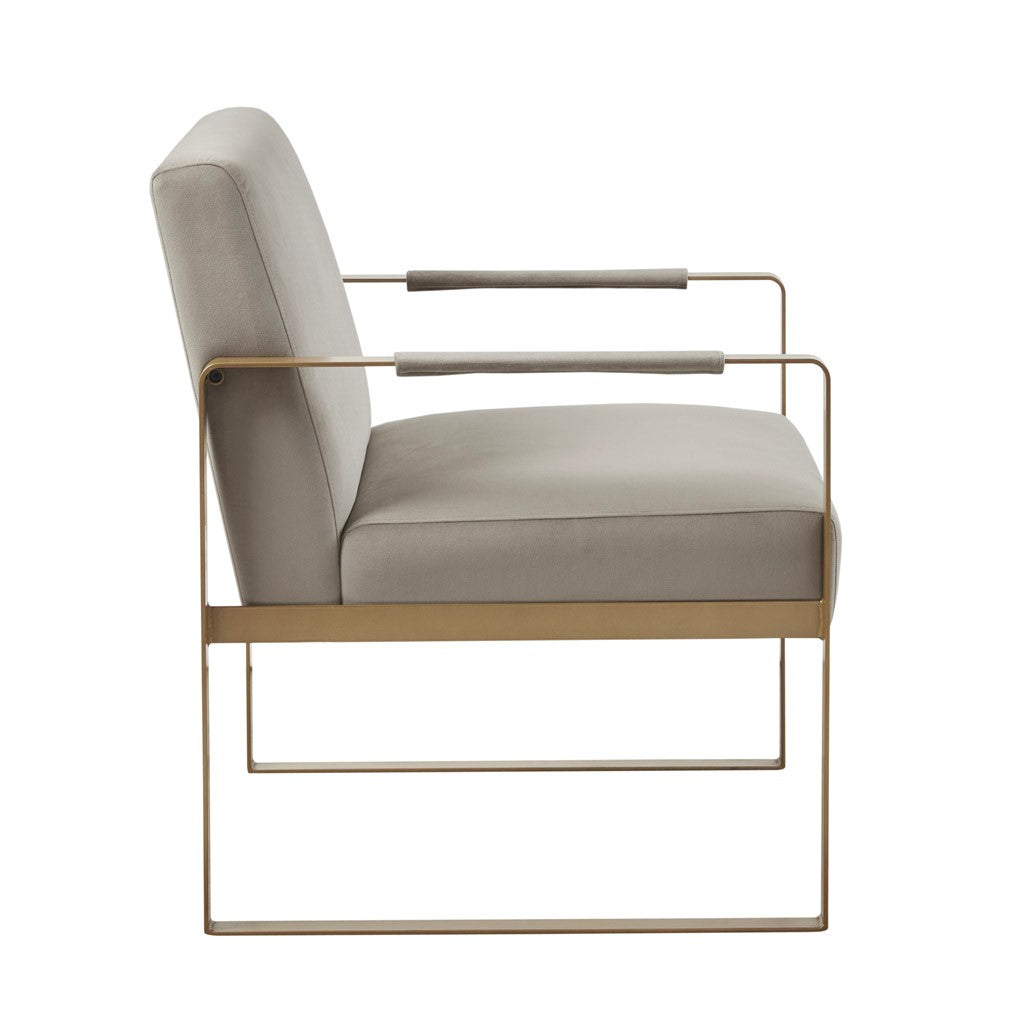 Accent Chair Beige Polyester