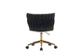 Office Desk Chair, Upholstered Home Office Desk Chairs With Adjustable Swivel Wheels, Ergonomic Office Chair For Living Room, Bedroom, Office, Vanity Study Black Black Office Modern Foam Velvet