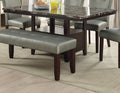 Dining Room 1Pc Table W Shelve Storage Base Faux Marble Top Birch Wood Mdf Dining Table Brown Espresso Dining Room Contemporary,Modern Birch Kitchen & Dining Tables Mdf