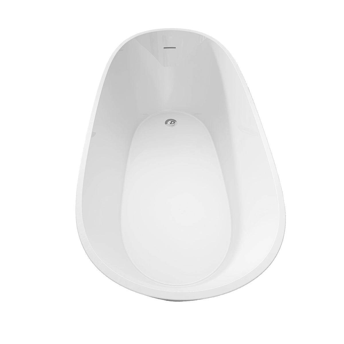 59" Acrylic Free Standing Tub Classic Oval Shape Soaking Tub, Adjustable Freestanding Bathtub With Integrated Slotted Overflow And Chrome Pop Up Drain Anti Clogging Gloss White Gloss White Oval Bathroom Freestanding Tubs Polished 59 61 In Modern Soaking