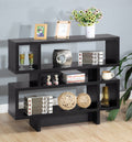 Four Compartment Modern Display Cabinet White White Particle Board