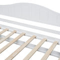 Twin Size Canopy Day Bed With Twin Size Trundle, White White Solid Wood Mdf