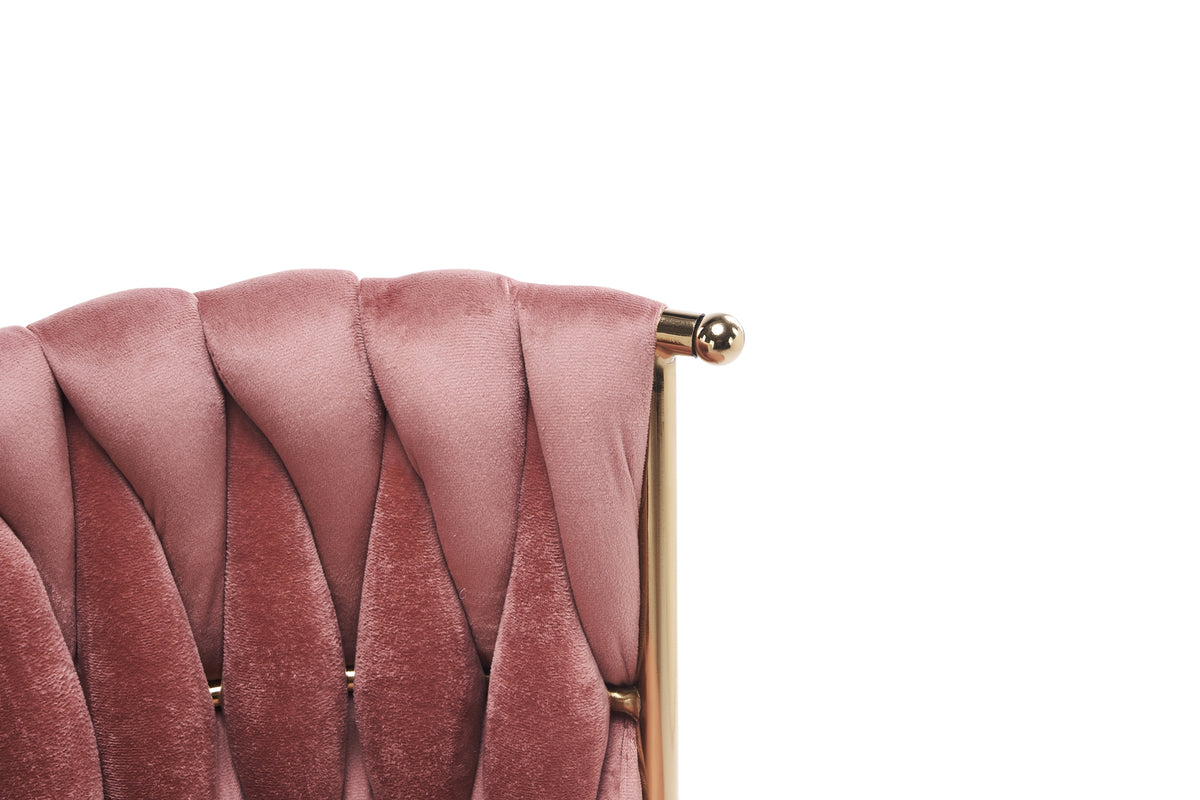 Office Desk Chair, Upholstered Home Office Desk Chairs With Adjustable Swivel Wheels, Ergonomic Office Chair For Living Room, Bedroom, Office, Vanity Study Pink Pink Office Modern Foam Velvet