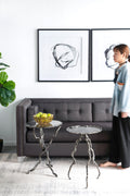 Set Of 2 Modern Abstract Wall Art, Square Framed Wall Art, 31.5