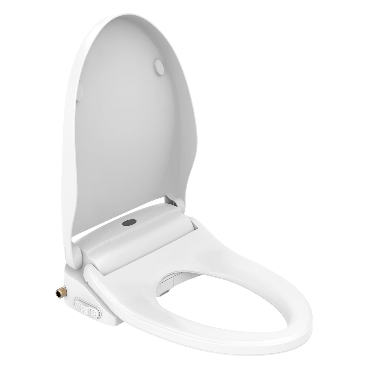 Elongated Smart Toilet Seat With Warm Air Dryer Warm Water And Night Light White Polypropylene