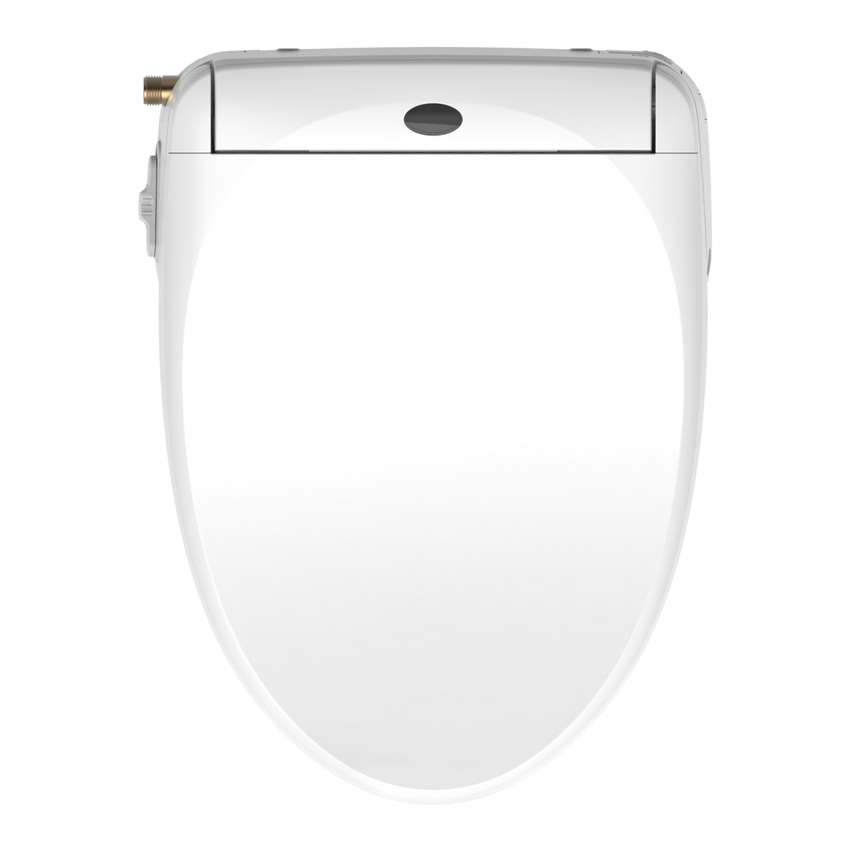 Elongated Smart Toilet Seat With Warm Air Dryer Warm Water And Night Light White Polypropylene