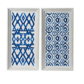 Set Of 2 Blue And White Hanging Sculptures, Modern Wall Art Decor, 12.5