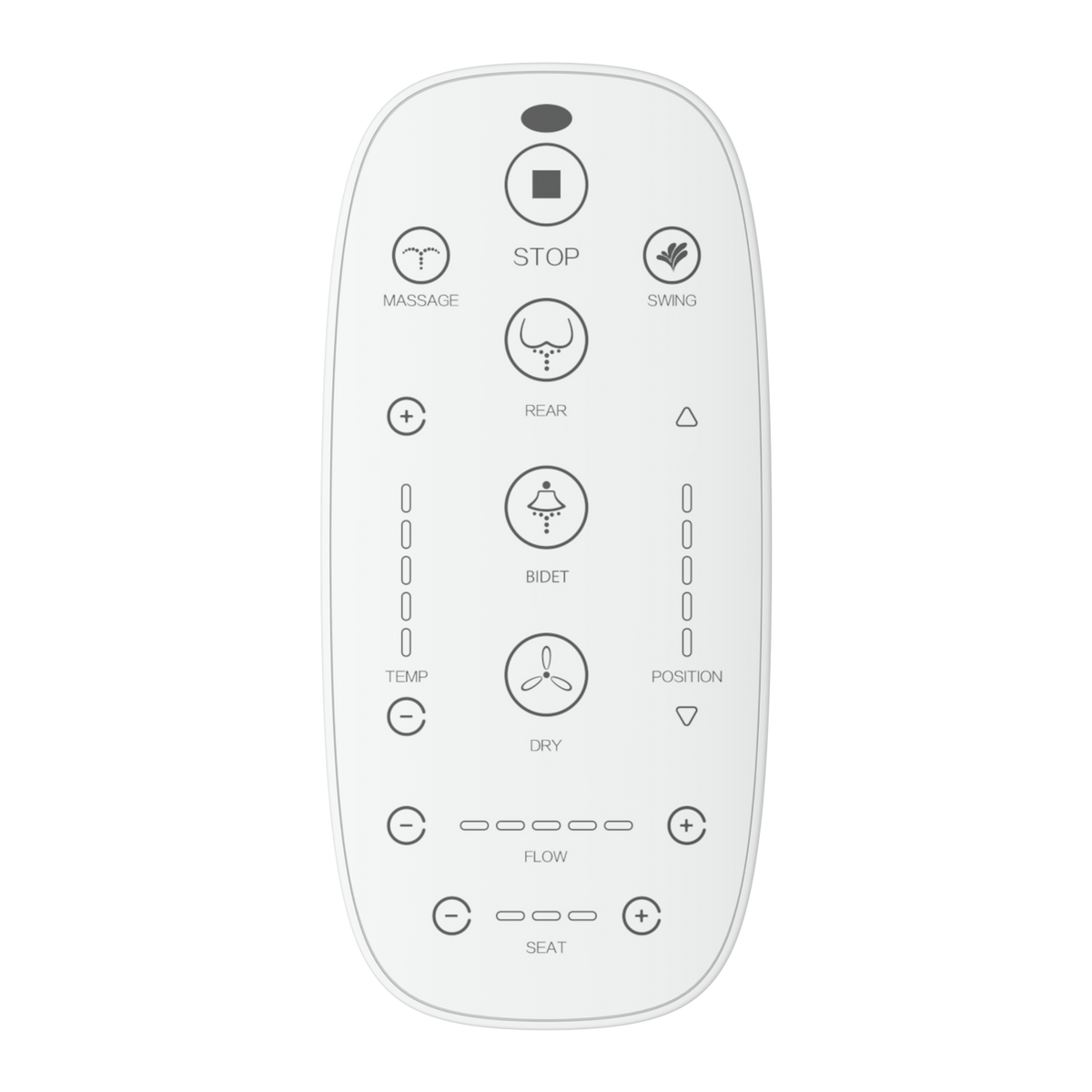 Elongated Smart Toilet Seat With Warm Air Dryer Warm Water And Night Light White Polypropylene
