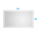 Bathroom Led Mirror Is Multi Functional And Each Function Is Controlled By A Smart Touch Button. White Aluminium