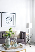Set Of 2 Modern Abstract Wall Art, Square Framed Wall Art, 31.5