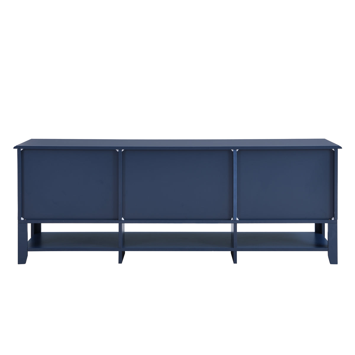 Tv Stand For Tvs Up To 60'', Entertainment Center With Multifunctional Storage Space, Tv Cabinet With Modern Design, Media Console For Living Room, Bedroom Blue 50 59 Inches 50 59 Inches 60 Inches Mdf
