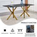 Large Modern Minimalist Rectangular Glass Dining Table 0.39