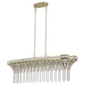 Modern Champagne Gold Kitchen Island Light Oval Crystal Ceiling Chandelier Transparent Modern Crystal