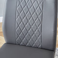 Modern Dining Chairs With Faux Leather Padded Seat Dining Living Room Chairs Upholstered Chair With Metal Legs Design For Kitchen, Living, Bedroom, Dining Room Side Chairs Set Of 4 Grey Pu C 001 Grey Foam Pu