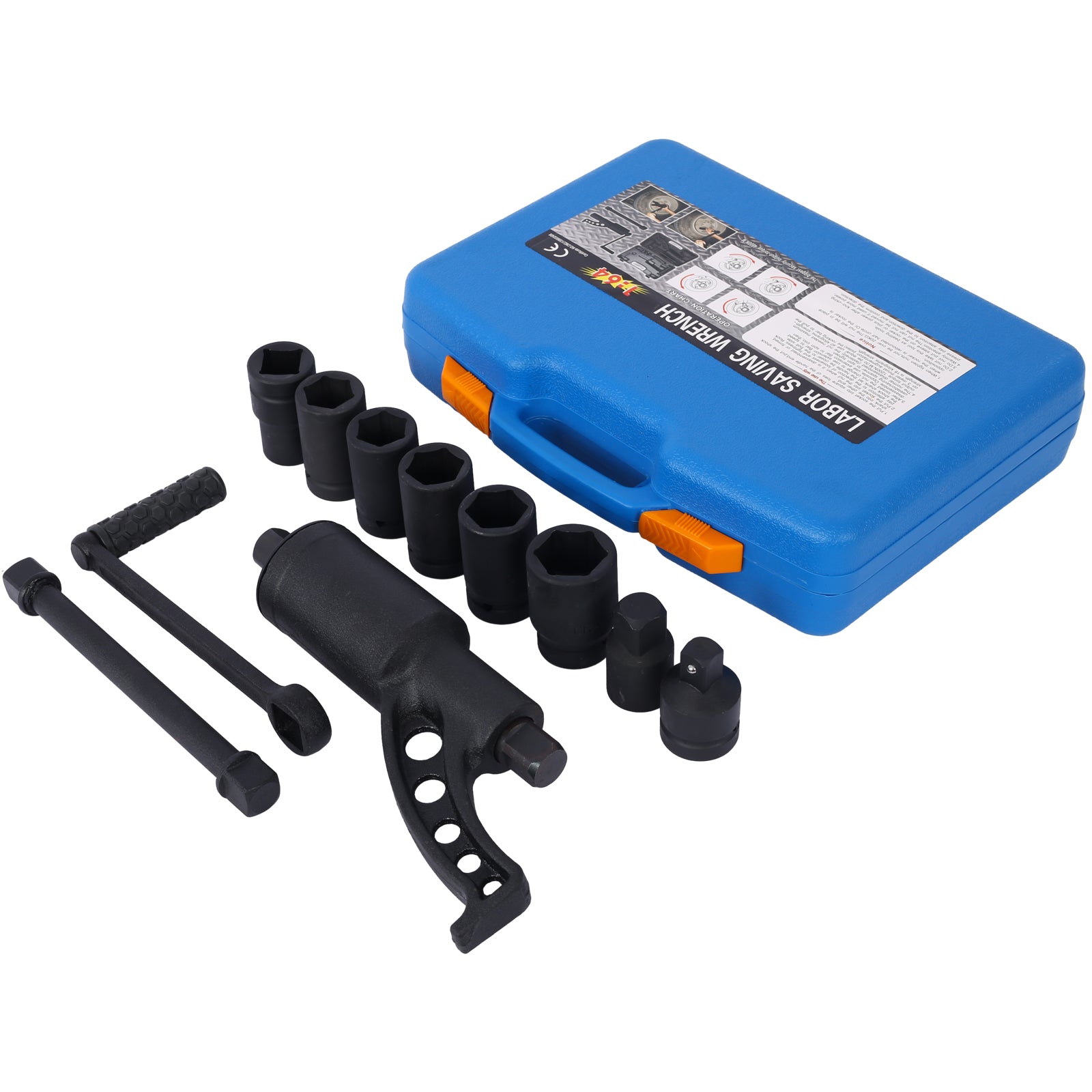 Torque Wrench Labor Saving Lug Nut Wrench Multiplier W Cr V Socket Torque Wrench W 8Pc Socket Set Black Steel