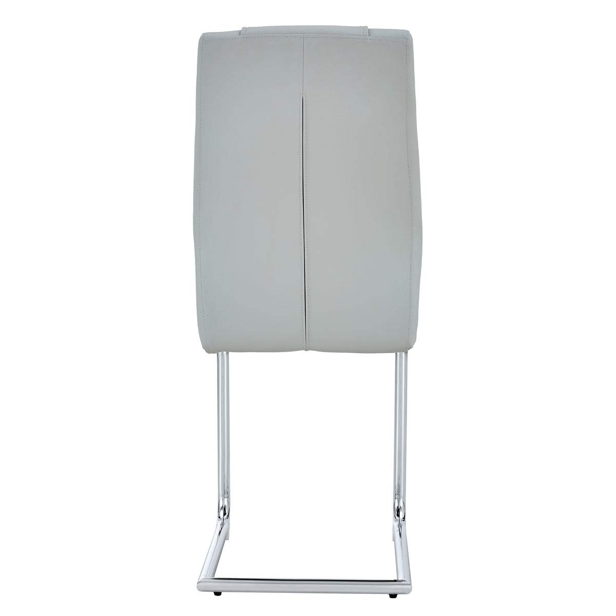 Equipped With Faux Leather Cushioned Seats Living Room Chairs With Metal Legs, Suitable For Kitchen, Living Room, Bedroom, And Dining Room Side Chairs, Set Of 6 Light Gray Pu Leather Light Gray Pu