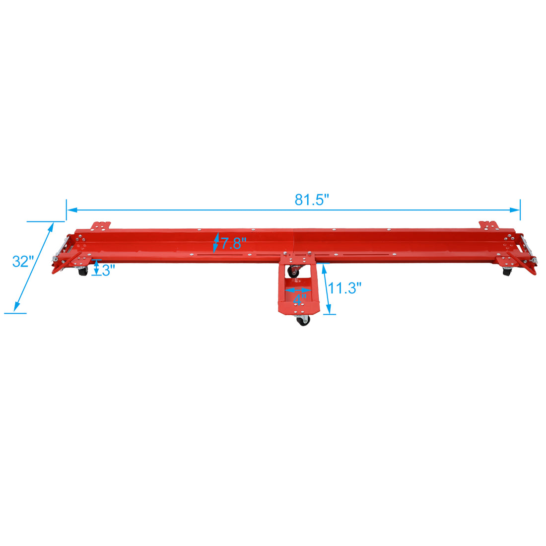 Motorcycle Dolly 1250 Lbs. Widow Cruiser Dolly Steel Motorcycle Dolly Red Steel