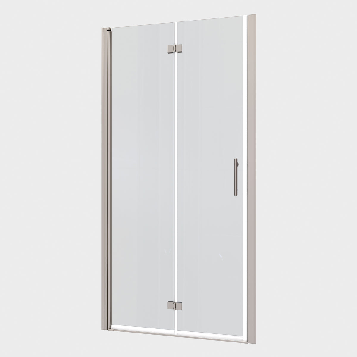 1 3 8" Adjustment,Universal Pivot Shower Door, With 1 4" Tempered Glass Chrome Aluminium Alloy