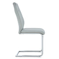 Modern Dining Chairs With Faux Leather Padded Seat Dining Living Room Chairs Upholstered Chair With Metal Legs Design For Living, Bedroom, Dining Room Side Chairs Set Of 8 Light Gray Pu C 001 Light