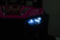 12V7A*1 30W*4 Four Wheel Drive Leather Seat One Button Start,Forward And Backward, High And Low Speed, Music, Front Light, Power Display, Two Doors Can Open, 2.4G R C, Seat Belt Four Wheel Absorber Pink Iron Plastic