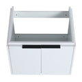 24 Inch Soft Close Doors Bathroom Vanity With Sink, Suitable For Small Bathroom White 2 Bathroom Wall Mounted Modern Plywood