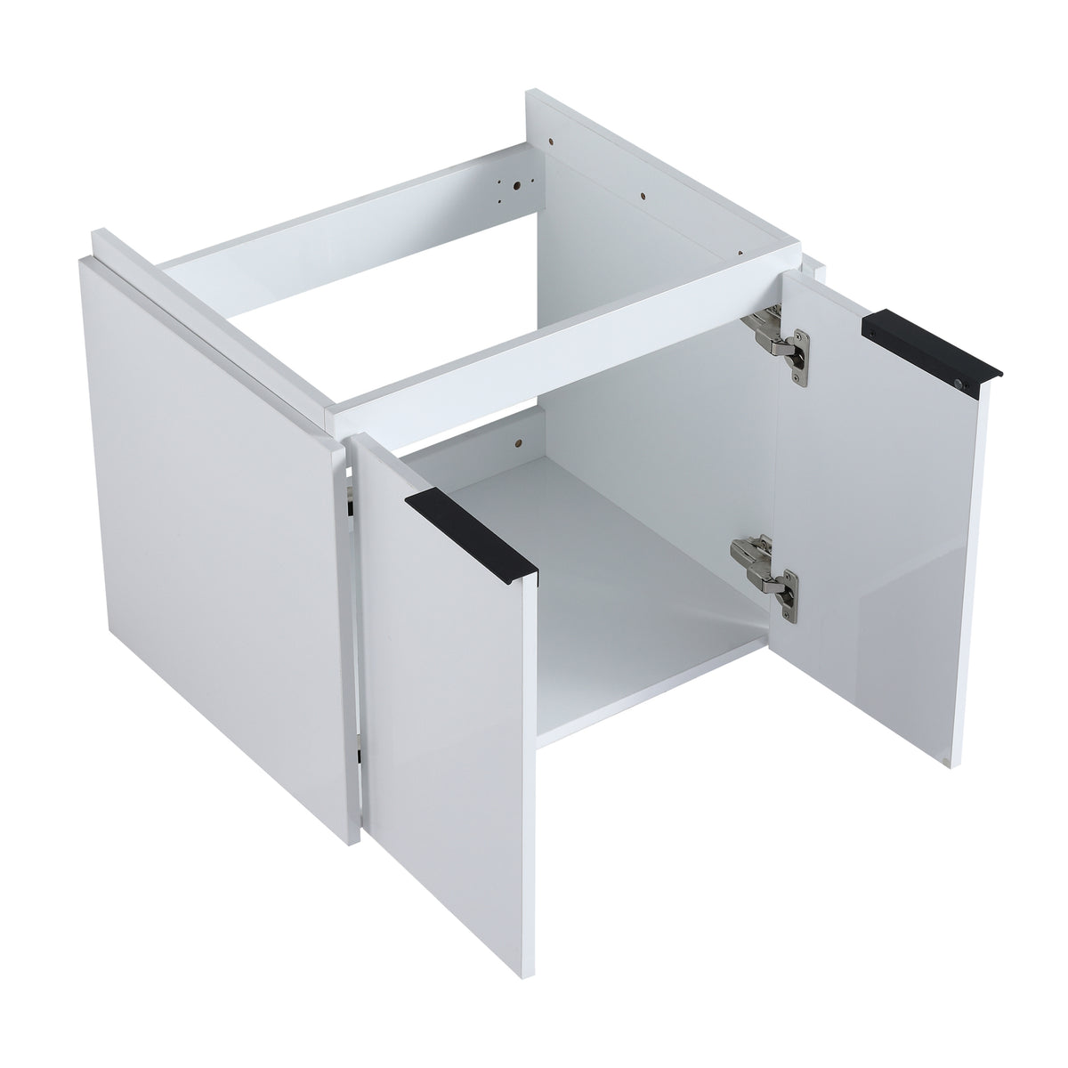 24 Inch Soft Close Doors Bathroom Vanity With Sink, Suitable For Small Bathroom White 2 Bathroom Wall Mounted Modern Plywood