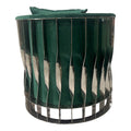 Green And Silver Sofa Chair Green Stainless Steel Velvet