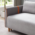 Convertible Comfortable Sleeper Velvet Sofa Couch With Storage For For Living Room Bedroom Sofabed Gray Gray Velvet