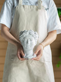 Greek Style Cement Head Planter Indoor Outdoor Home Garden Decor, D6
