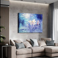 1Pcs Framed Canvas Wall Art Decor Abstract Style Painting, Impressionism Lotus Painting Decoration For Office Living Room, Bedroom Decor Ready To Hang 1812In Thickness 1.5Inch Rectangle Framed Multicolor Small 18In 24In Canvas Plants&Flowers