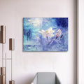 1Pcs Framed Canvas Wall Art Decor Abstract Style Painting, Impressionism Lotus Painting Decoration For Office Living Room, Bedroom Decor Ready To Hang 4832In 1.5Inch Thickness Rectangle Framed Multicolor Oversized 41In Painting Prints And Posters Canvas