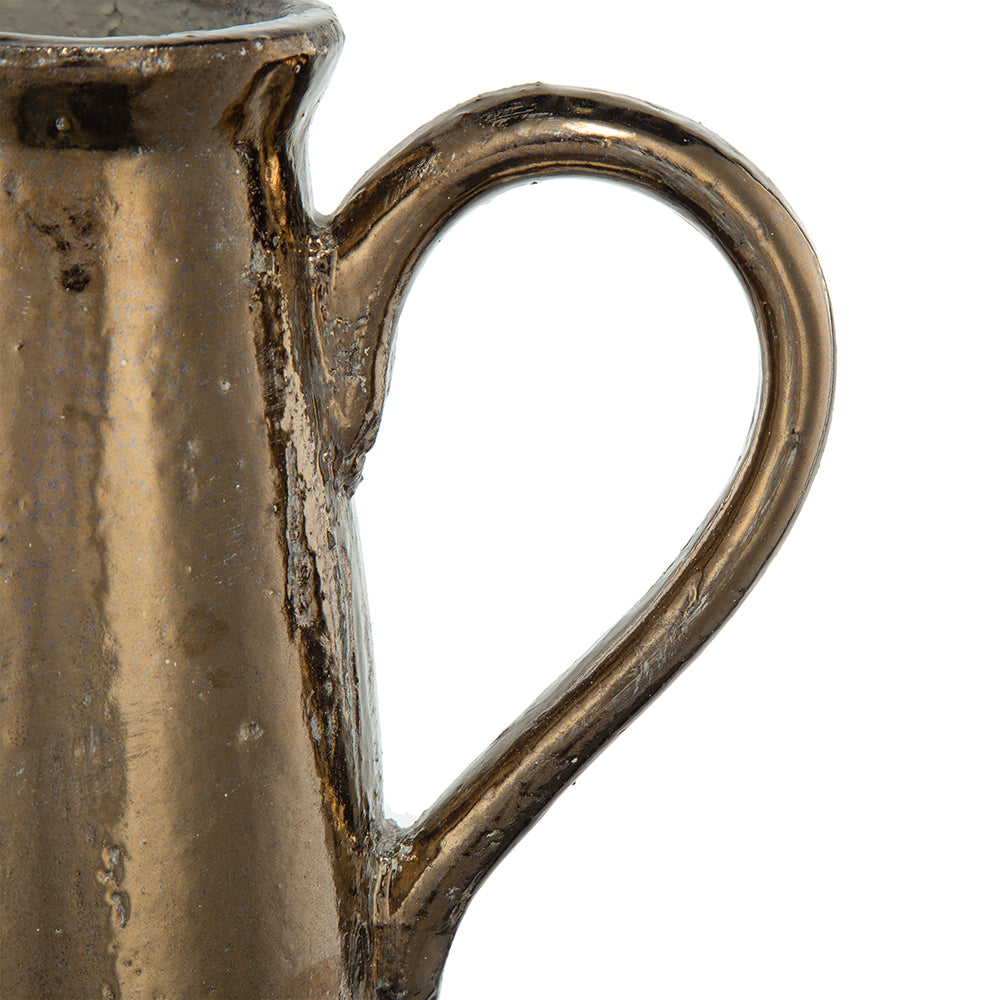 8.9" X 5.7" X 14.4" Candia Terracotta Pitcher, Sienna Brown Brown Ceramic