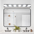 Same As W1340P206831 L002006 W6C Modern 6 Light Chrome Led Vanity Mirror Light Fixture For Bathrooms And Makeup Tables Chrome Modern Acrylic Stainless Steel