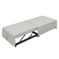 4 In 1 Sofa Bed, Chair Bed, Multi Function Folding Ottoman Bed With Storage Pocket And Usb Port For Small Room Apartment,Living Room,Bedroom,Hallway,White White Primary Living Space Linen