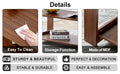 Modern And Practical Walnut Textured Coffee Tablestea Tables. The Double Layered Coffee Table Is Made Of Mdf Material. Suitable For Living Room 43.3